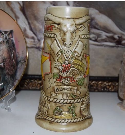 Collectible budweiser stein tankard rare