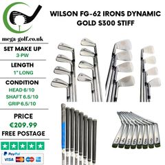 Wilson FG-62 Irons / 3-Pw / Dynamic Gold S300 Stiff