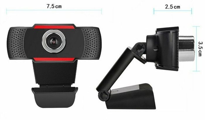 HD 720p PC Webcam Camera with Built-In Microphone for PC or Mac