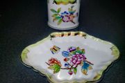 Herend Queen Victoria pattern tray and holder
