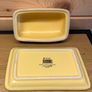 Vintage Becassine Ceramic Butter Dish by Tropico Diffusion Bright Yellow Pristine Condition Image 8