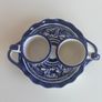 Handmade blue & white espresso cups & saucer Image 2