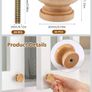 20 Pieces Round Drawer Knobs, 28 x 21 mm Wood Furniture Knobs with Screws Universal Drawer Handles Furniture Knobs, Door Knob for Cupboards, Cabinets, Bedside Tables (Glossy Surface) Image 3
