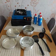 Camping gas stove cookset