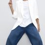 Zara ecru blazer with rolled- up sleeves. Image 6