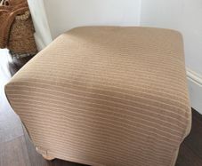 Reupholstered footstool