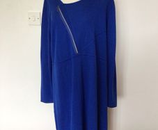 Signature Experience blue jumper dress zip detail Uk18/20 Includes Postage