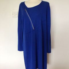 Signature Experience blue jumper dress zip detail Uk18/20 Includes Postage