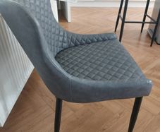 2 x faux leather dining chairs