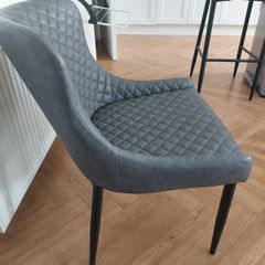 2 x faux leather dining chairs