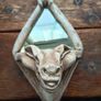 Gothic-style Gargoyle wall decor diamond-shaped mirror framed Image 4