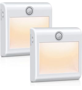 2 Packs Motion Sensor Lights Indoor with 3 Modes, Battery Powered Cupboard Lights Warm white 3100K with Removable Magnetic Strips for Kid's Bedroom Bathroom Hallway Stair Kitchen (FREE POSTAGE)
