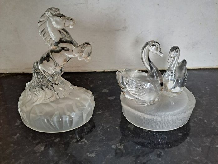 Two lovely glass ornaments