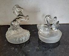 Two lovely glass ornaments