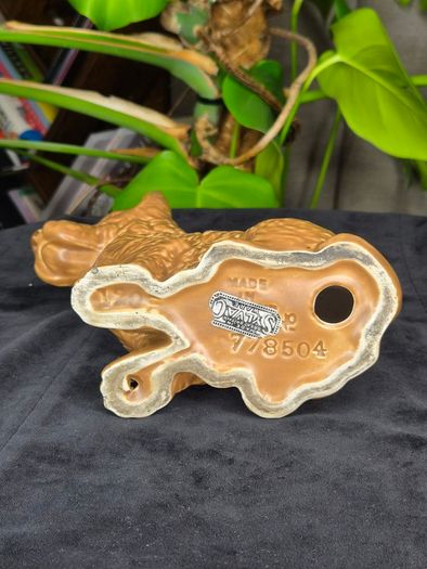 Sylvac Vintage Ceramic Terrier Dog Figurine Brown Glossy Collectible Decor