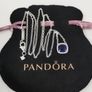 Pandora Sparkling Square Blue Necklace Brand New Image 3