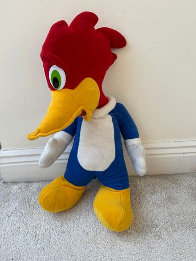 Vintage Woody Woodpecker Plush approx. 19" Walter Lantz Universal Studios Play by Play Plush Toy Used His head is FALLING down Please look a t the pictures