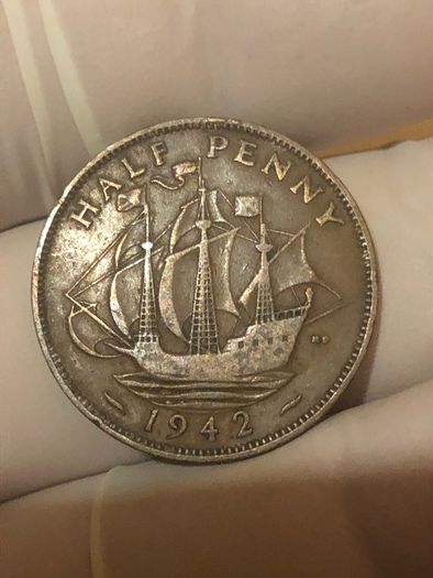 George VI half penny  x 36 Pictures