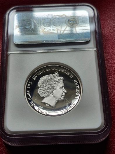PF 69 Ultra Cameo 2020 Tuvalu James Bond 007 High Relief 1oz Silver Proof Low Mintage Coin