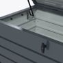 311L Galvanised Steel Garden Storage Box, with Lock - Dark Grey Image 8