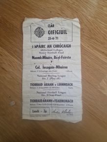 Vintage 1971 GAA Match Programme - Croke Park Triple Header Tipperary, Limerick, Fermanagh