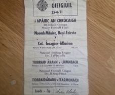 Vintage 1971 GAA Match Programme - Croke Park Triple Header Tipperary, Limerick, Fermanagh