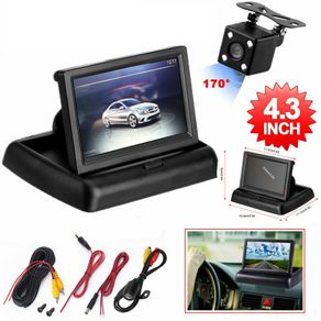 Waterproof Car Reversing Camera Backup Cam Rear View Kit + TFT 4.3" LCD Monitor