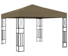 Gazebo 3x3 m Taupe Fabric