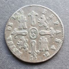 1848 Spain  8 Maravedis JA - Isabella II coin