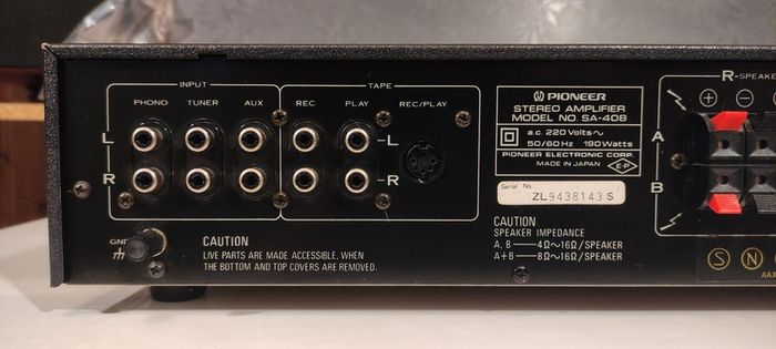 Pioneer SA-408 Stereo Integrated Amplifier