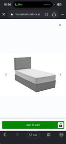 Single bed with Headboard and Mattress