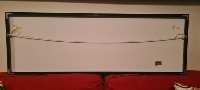 A beautiful black framed panoramic photo of Amsterdam