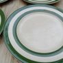 Tg Green side plates/ Cloverleaf / Cornishware green stripe Image 2
