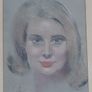 Beautiful Midcentury Pastel Portrait Image 3