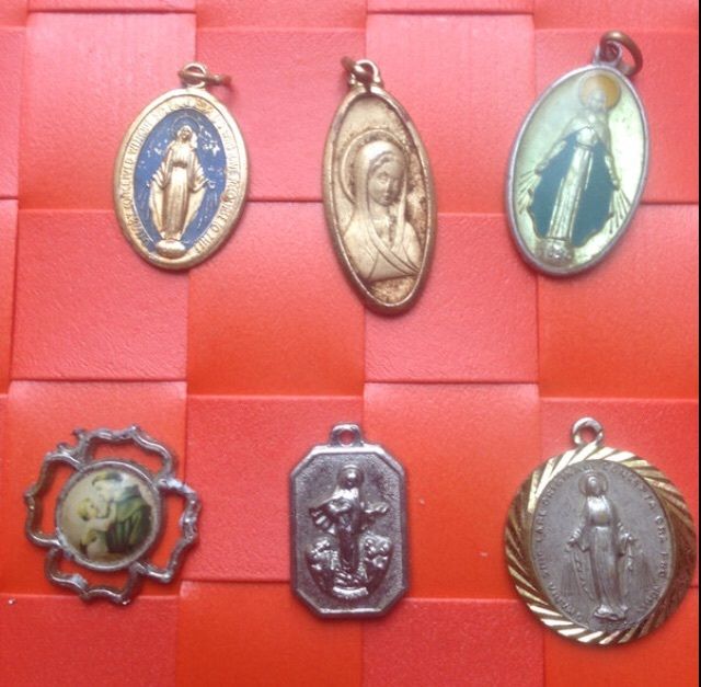 Antique Vintage Saints Medals