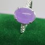 (Sz: N) Purple Jade Ring in Sterling Silver 2.23 Ct. Image 4