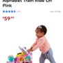 VTech Baby 4-in-1 Alphabet Train Ride On Pink Image 3
