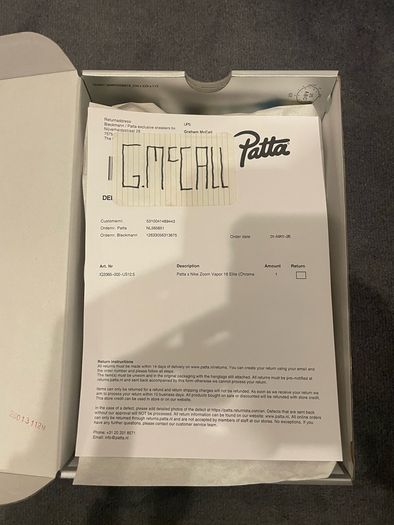 Nike x Patta Mercurial Zoom Vapor 16 Elite - 11.5uk