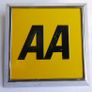 Aa Vintage Metal Car Badge.. 1970's/1980's.. 2.8" Square Club Emblem Image 2
