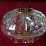 Killarney Crystal Cut Crystal Glass With Number 21 Lidded Jewelry Dish / Bowl With 22 Carat Gold Cover Handle and Footed Base Finishing Made In Ireland Image 4