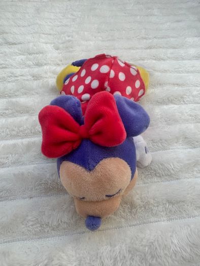 Disney Sleeping Minnie Mouse Mini Cuddleez approx. 6" Plush Used Please see photos