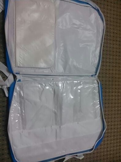 Large blue foldout changing bag
