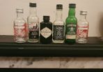 Spirit Bottles/Six Minature Glass Bottles x 6