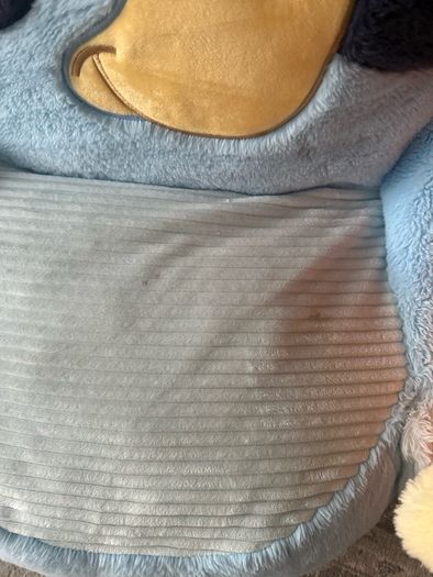 3 plush soft bluey chairs