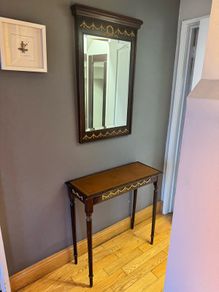 Hall table and matching mirror