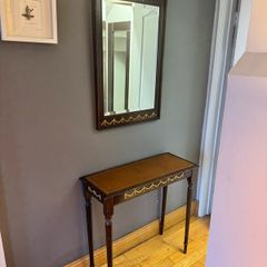 Hall table and matching mirror