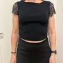 Black top with lace Image 2
