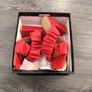 EGO red ruched/scrunch mules Image 3