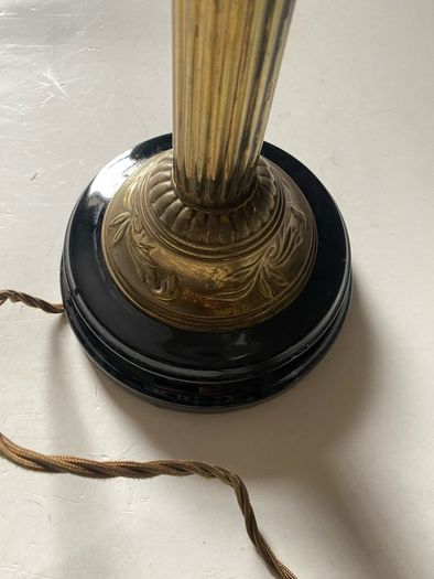 Vintage Converted Cut Glass & Brass Table Lamp  Fully Rewired