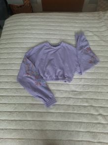 bershka purple crop top
